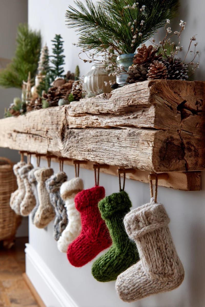 7. Felt Stockings on a Reclaimed Wood Shelf - photo 3
