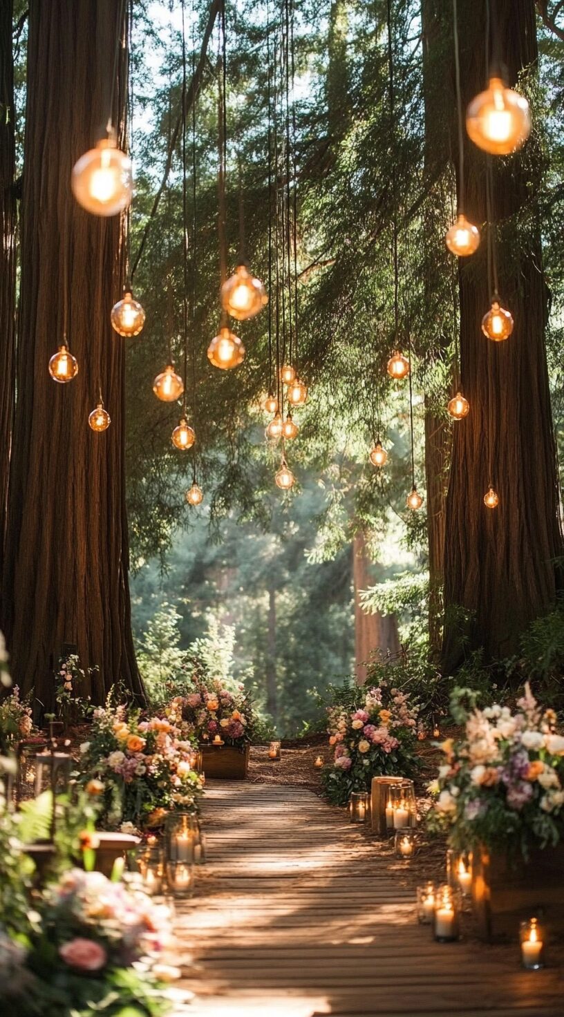 7. Edison Bulb Aisle Lighting