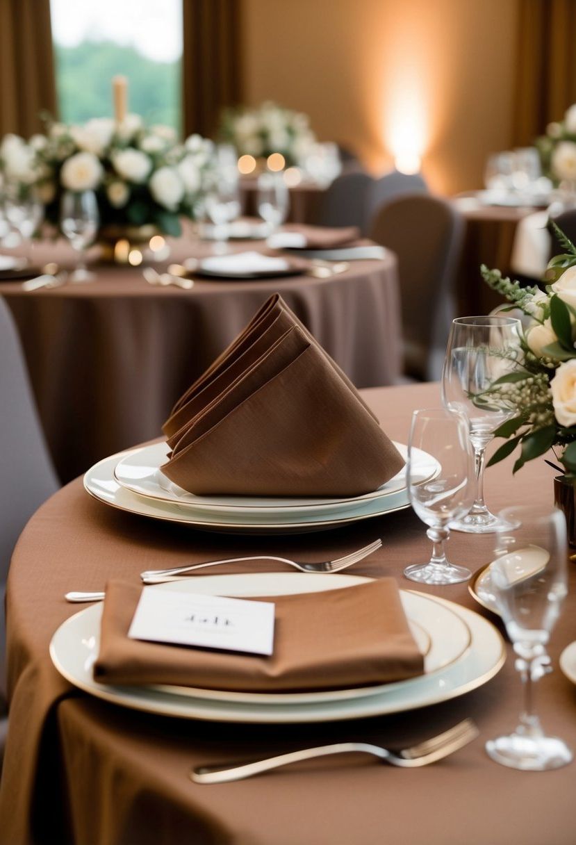 14) Cocoa-Colored Linen Napkins