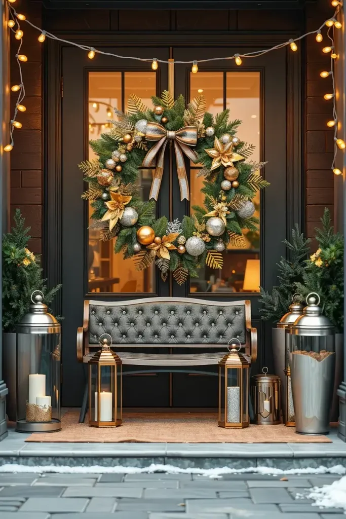 Elegant Gold and Silver Metallic Wreaths - photo 2