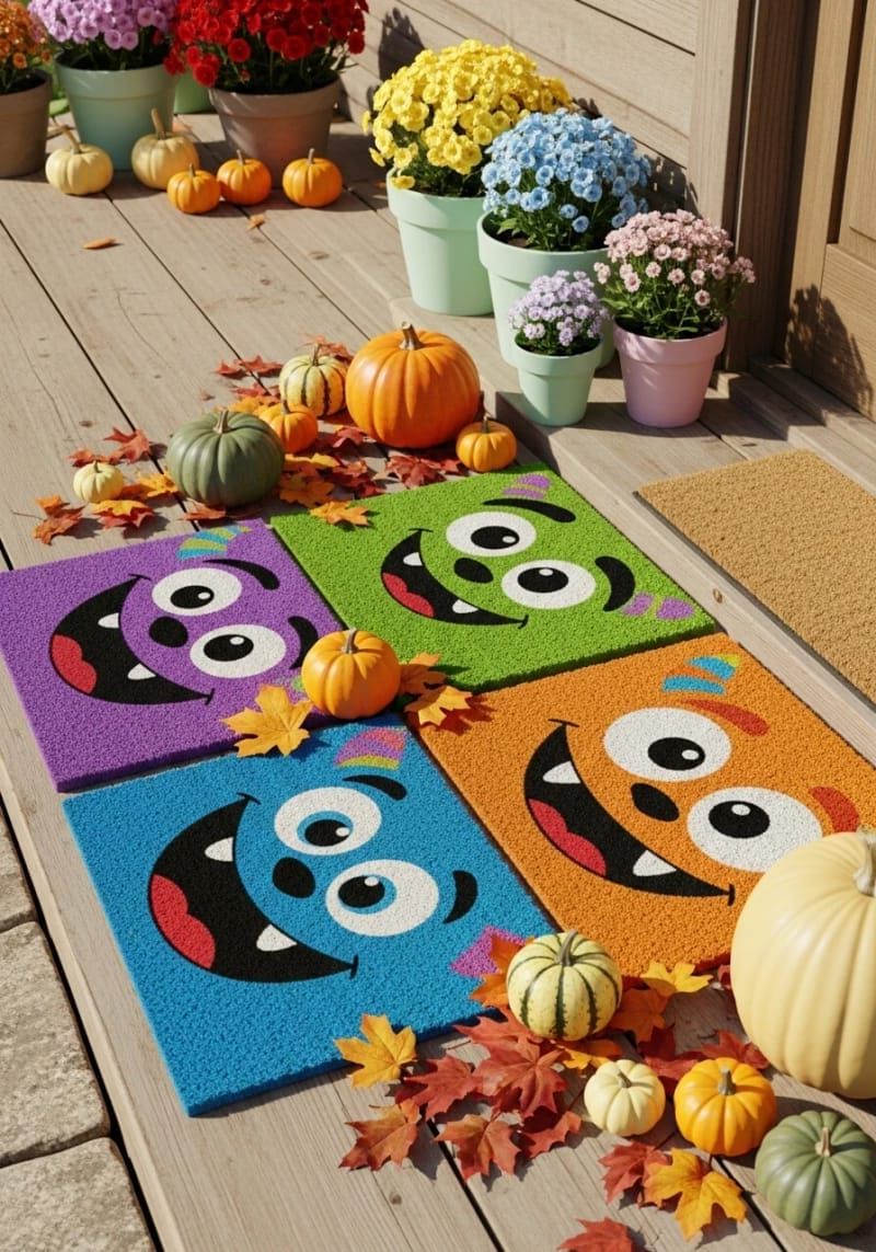 20. Monster-Smile Welcome Door Mats