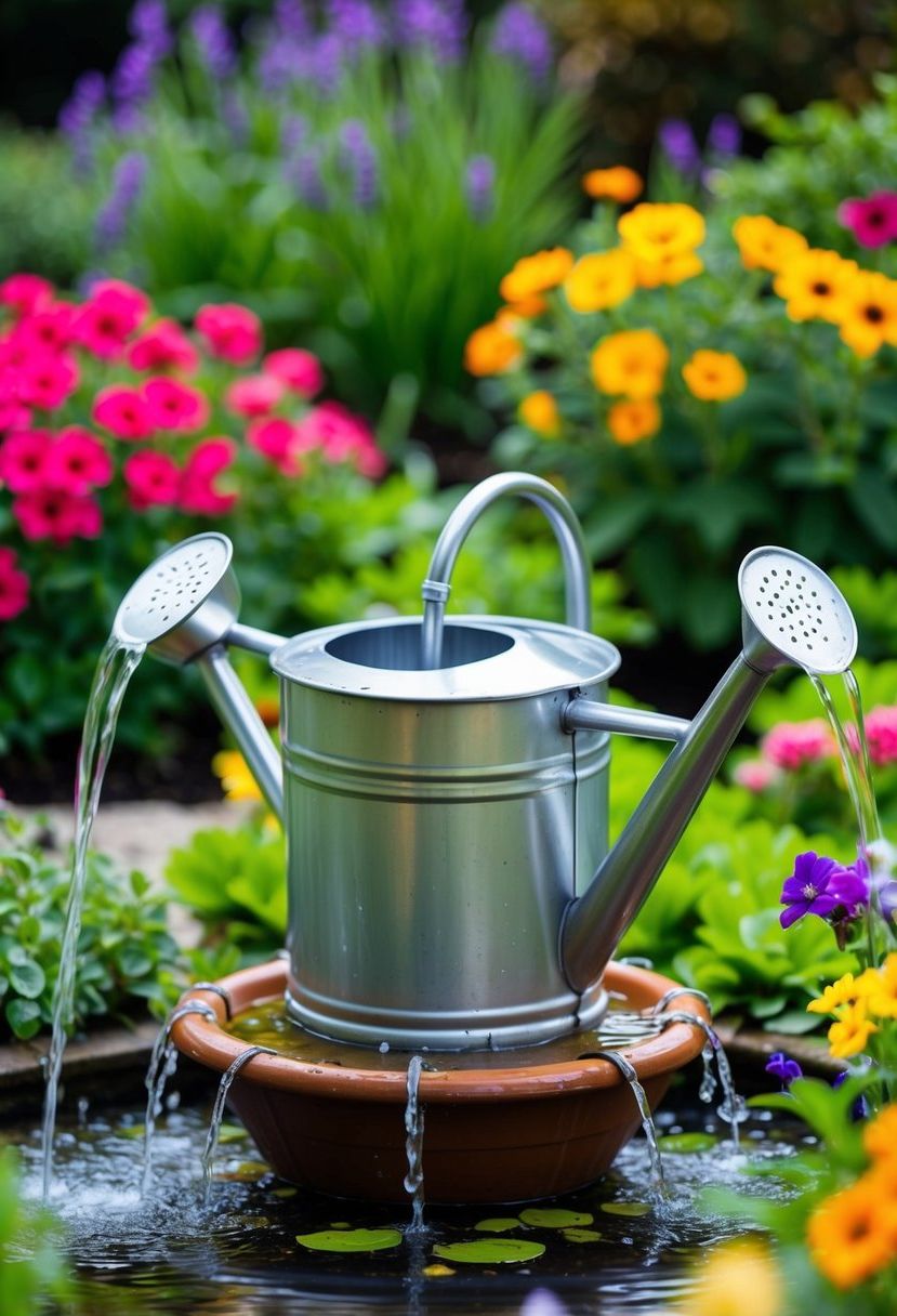 Building a Watering Can Fountain