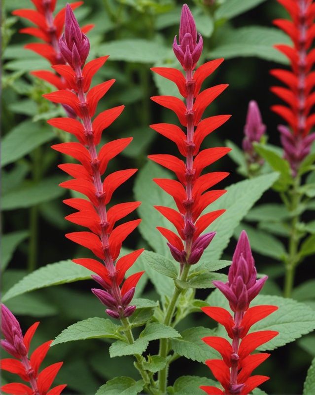 Salvia splendens Scarlet Sage Facts
