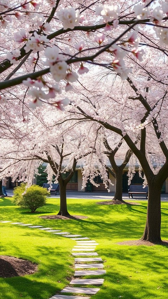 Add Cherry Blossom Trees