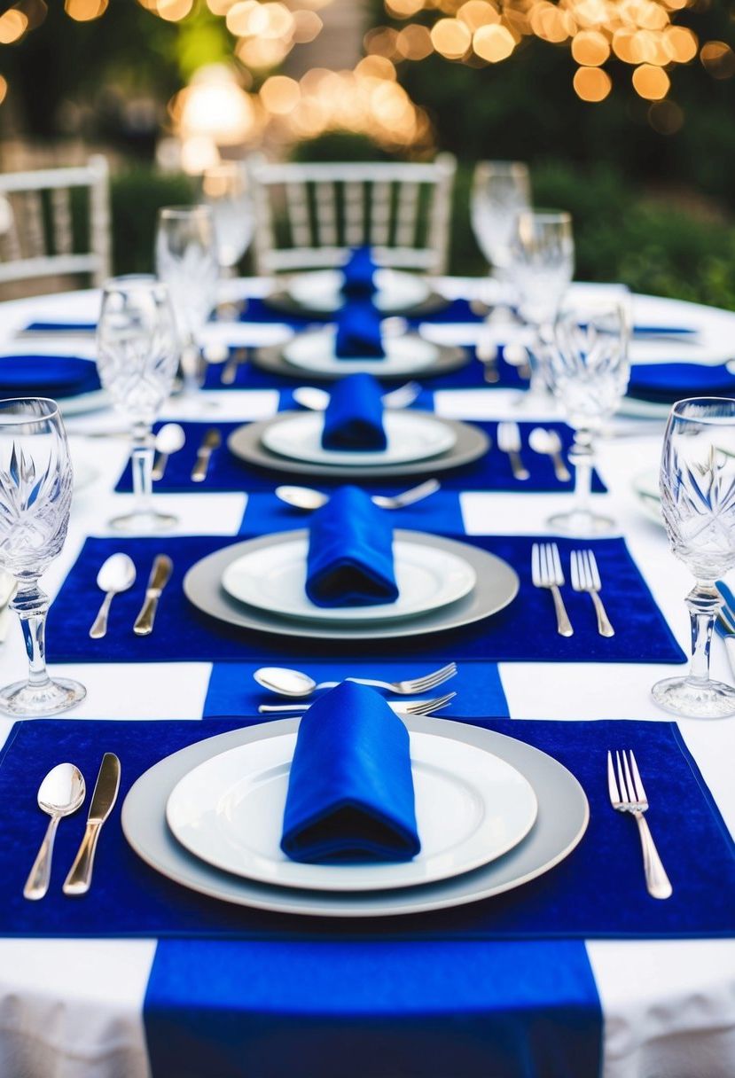 15) Royal Blue Placemat Style