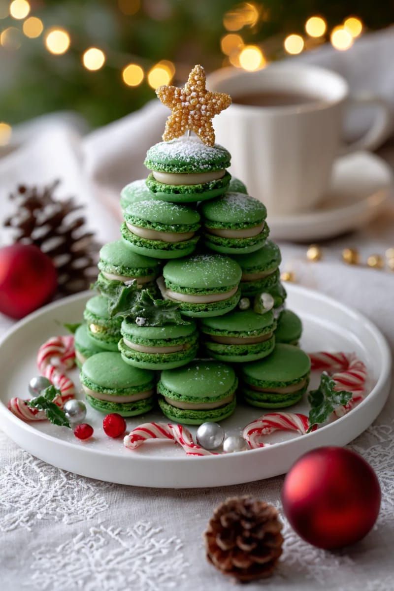 8. Macaron or Cookie Christmas Tree Centerpiece - photo 2