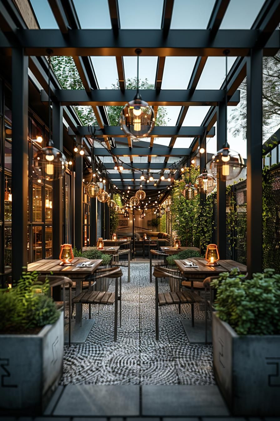6. Industrial Pergola with Edison Bulbs - photo 2