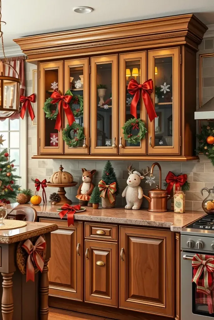 Ways to Dress Up Cabinets for the Holidays
