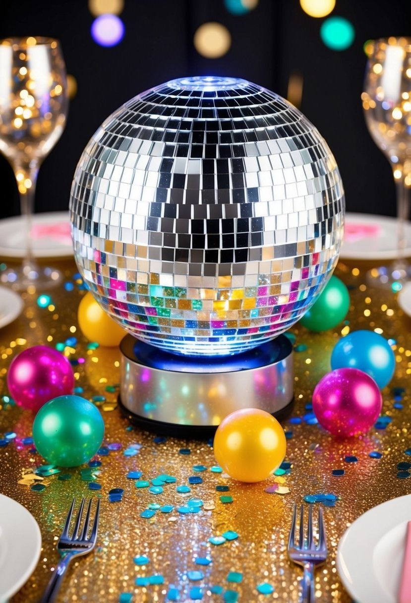 9) LED Disco Ball Table Accents