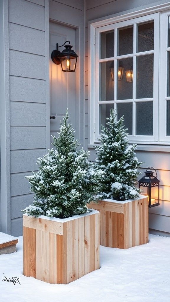 Simple Wooden Planter Boxes