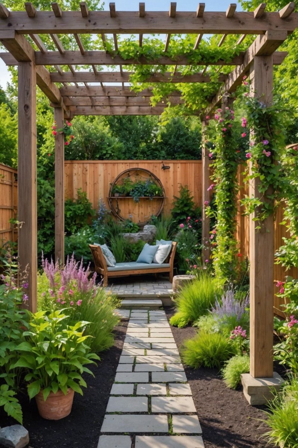 Living Roof Pergola That Supports Local Wildlife