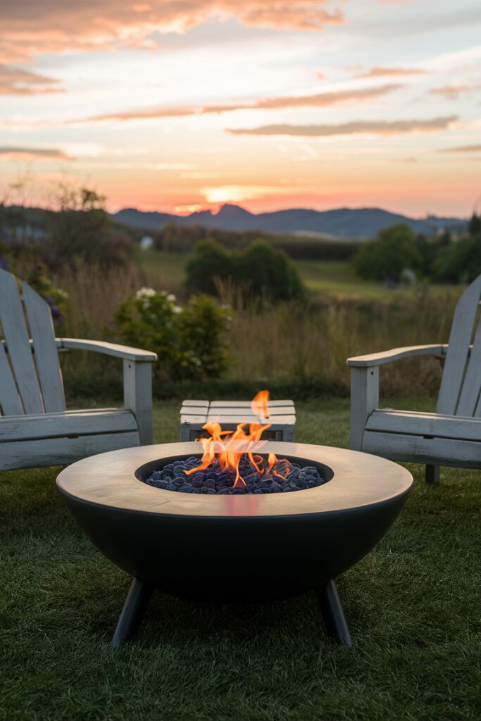 Portable Steel Fire Pit with Tabletop Design