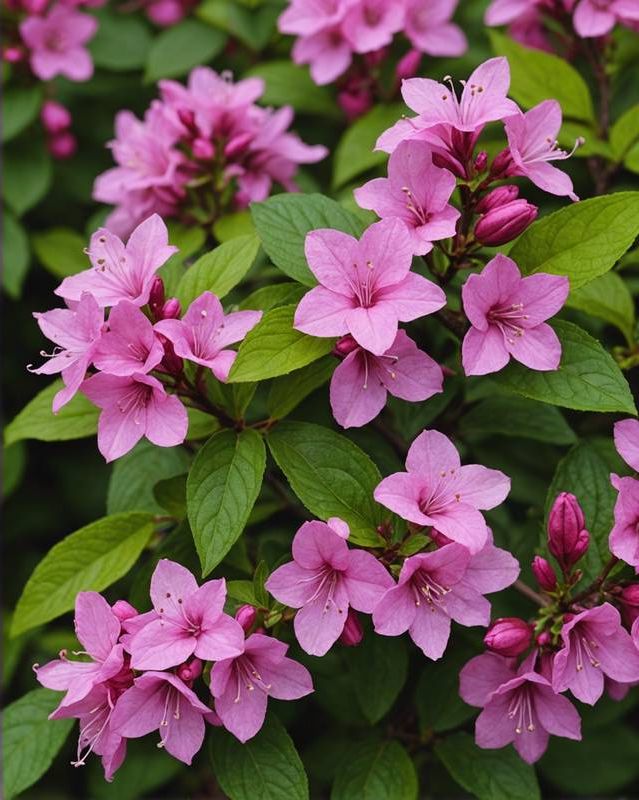Weigela for Vibrant Hedge Color