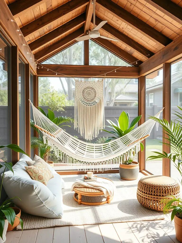 14. Hammock-Ready Screened Back Porch Retreat