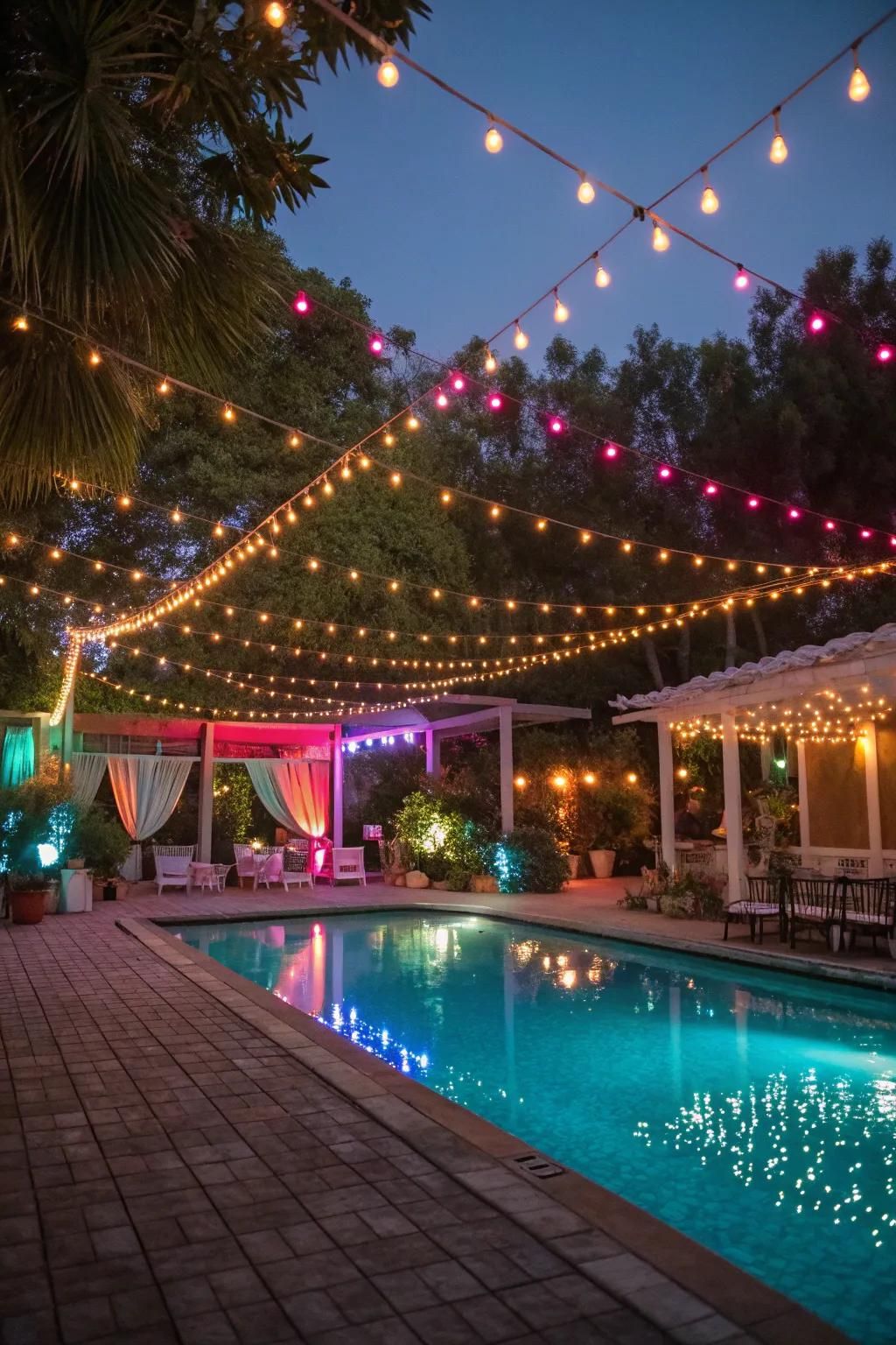 3. Vibrant String Lights for Festive Nights