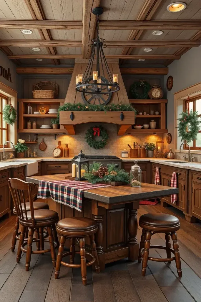 Cozy Country-Style Christmas Kitchen Ideas - photo 2