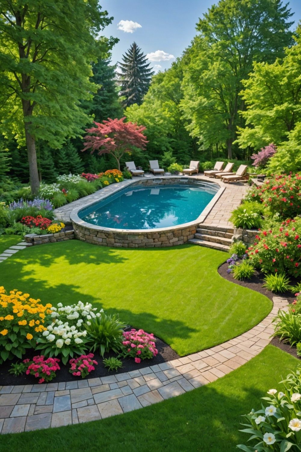 Partially Buried Pool Design Ideas