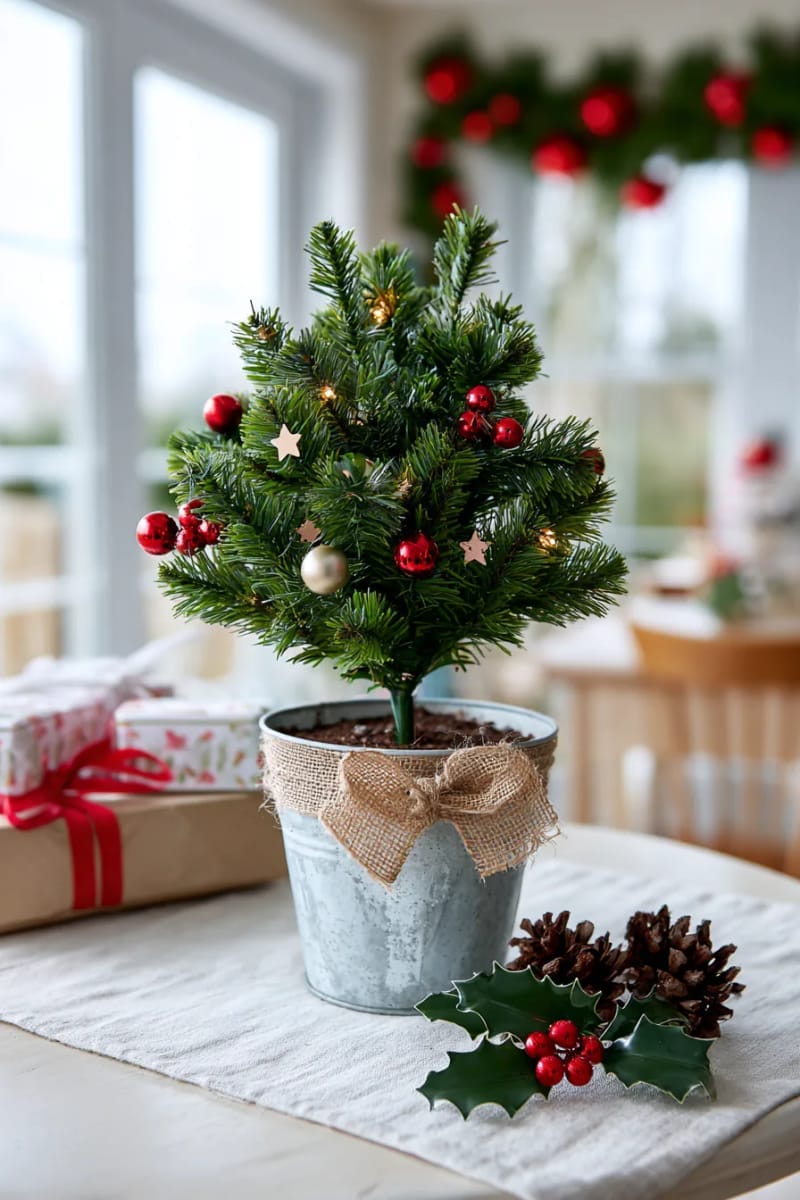 4. Mini Tree in a Metal Bucket - photo 2