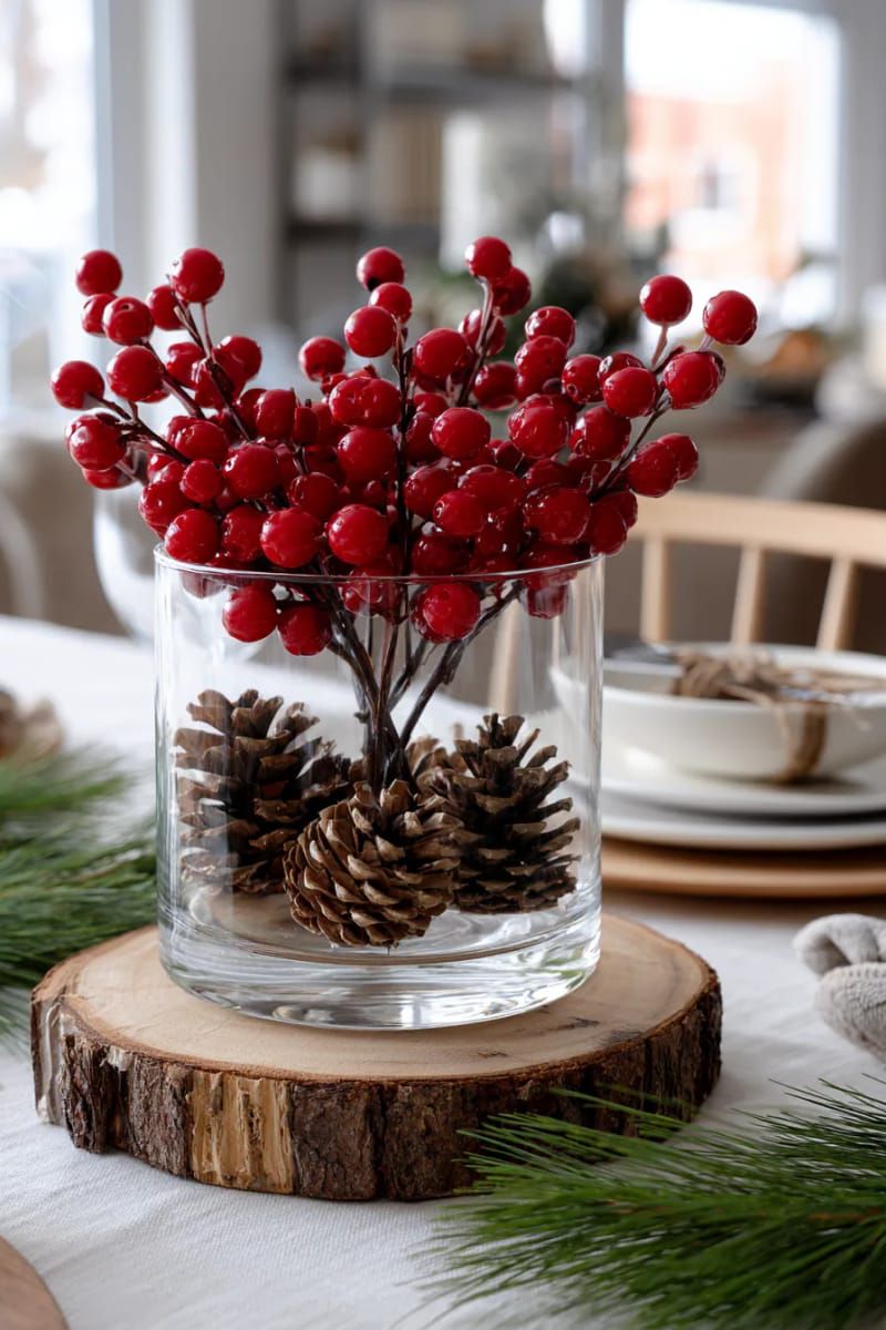 5. Vase with Berries and Pinecones - photo 3