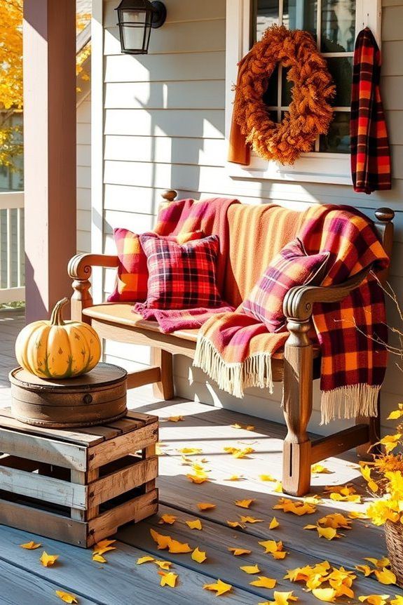 Use Plaid Throws and Pillows