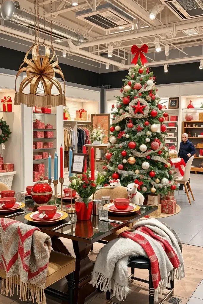 How Retailers Style Red and Silver Trees - photo 2