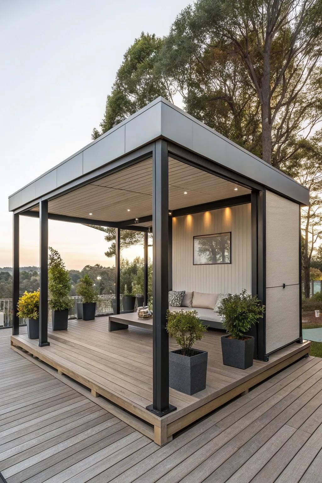 2. Sleek Minimalist Gazebo Style