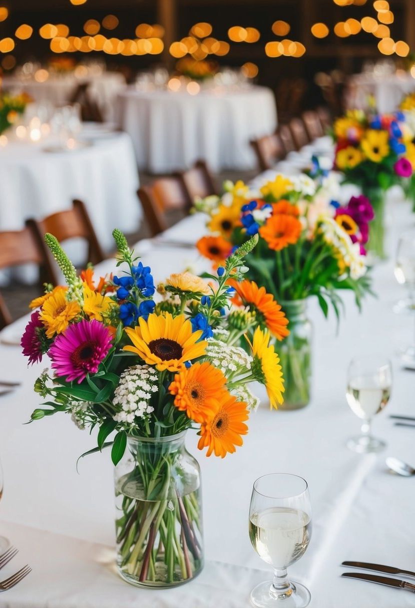13) Loose Wildflower Bouquets