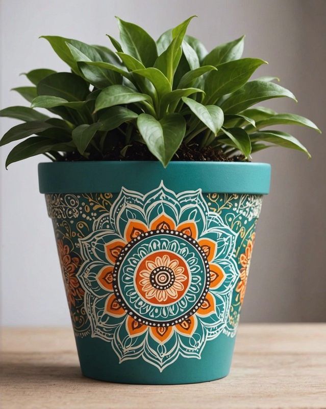 Boho Mandala Pot Design