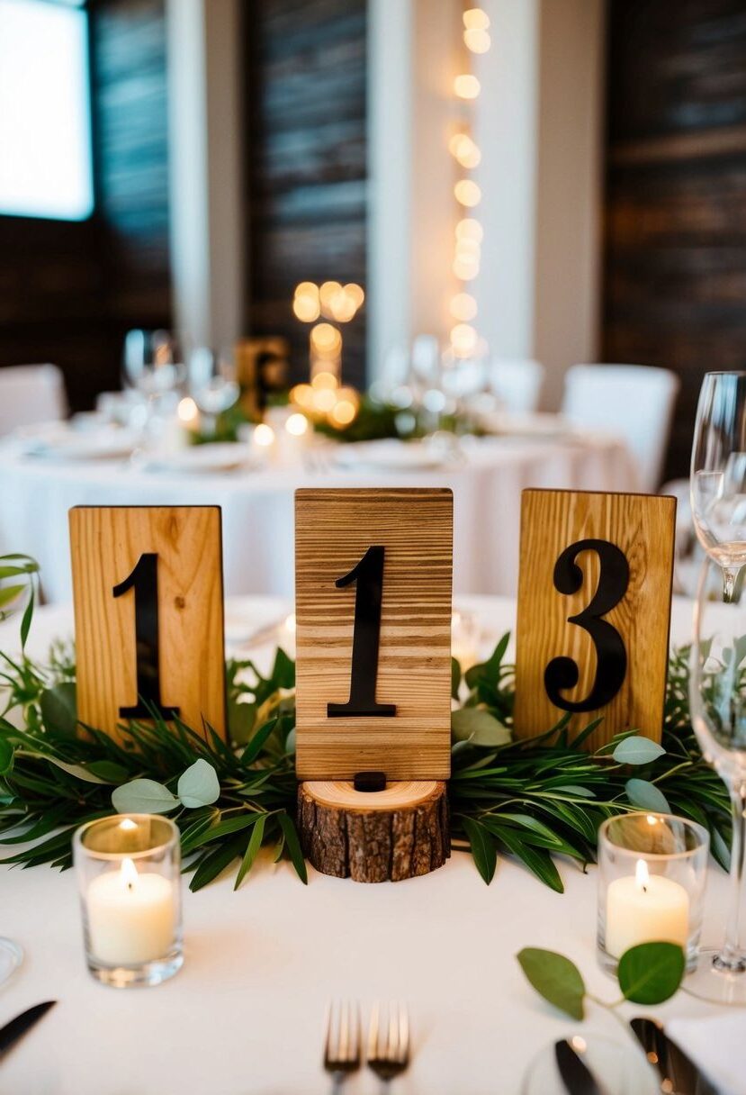 10) Rustic Wooden Table Numbers