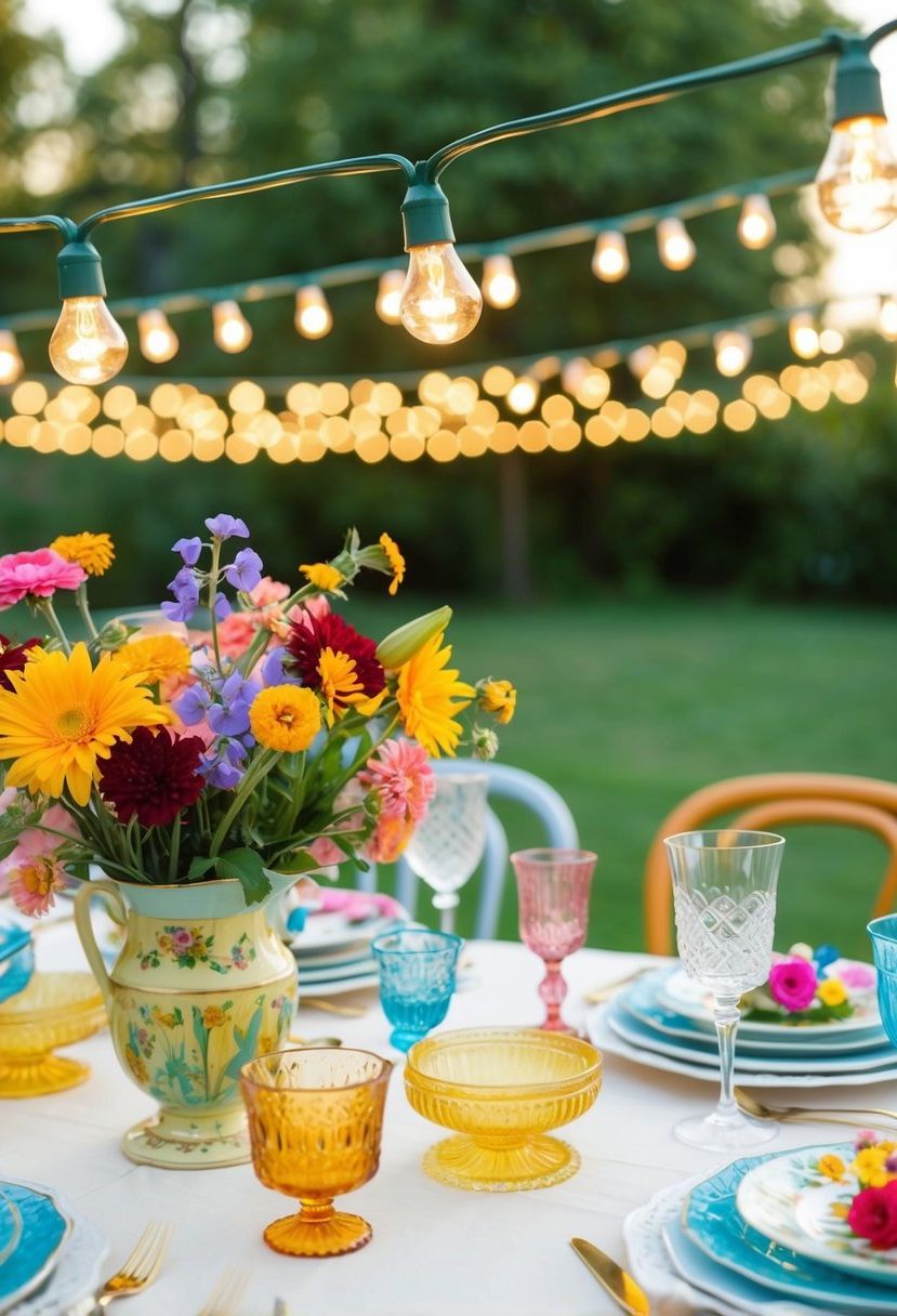 15) Hang String Lights Above Tables