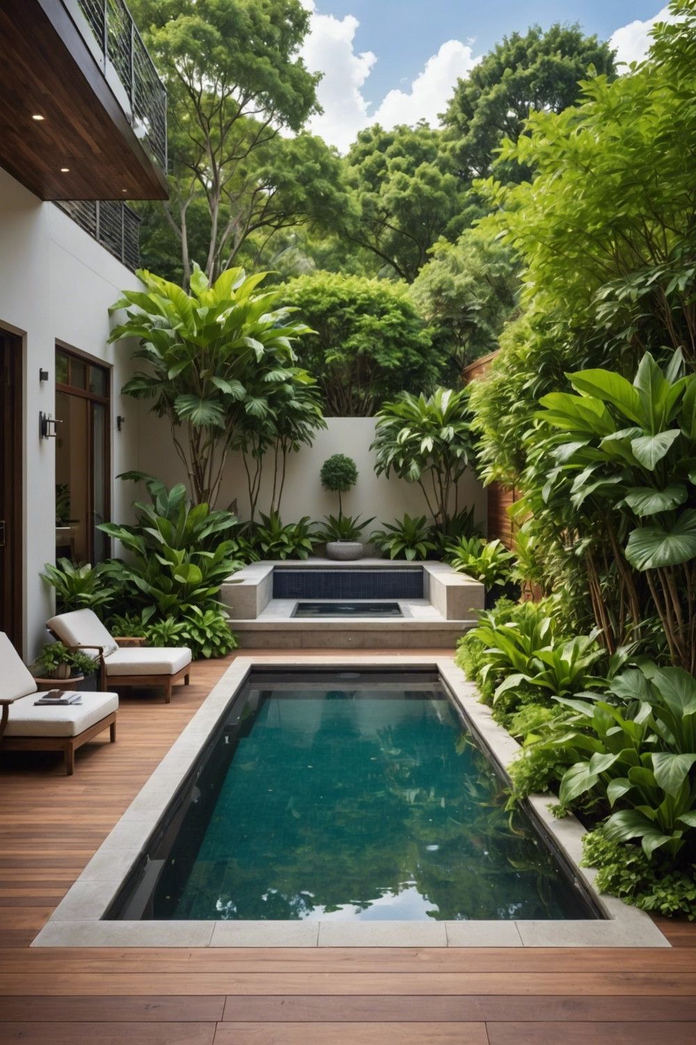 Corner Decks Featuring Built-In Planters