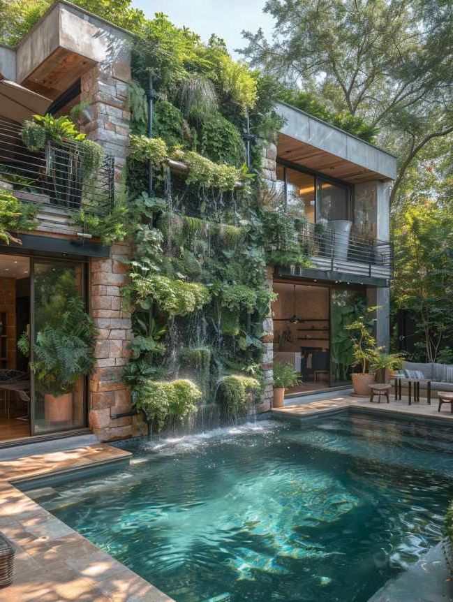 2025’s Top 47 Backyard Pool Ideas: Waterfall Wonders - photo 15