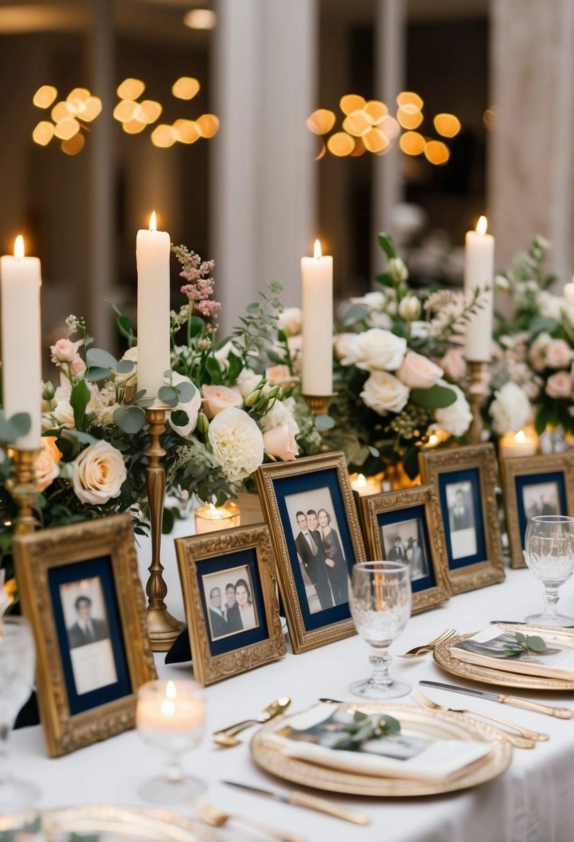 3) Vintage Family Photos on Tables
