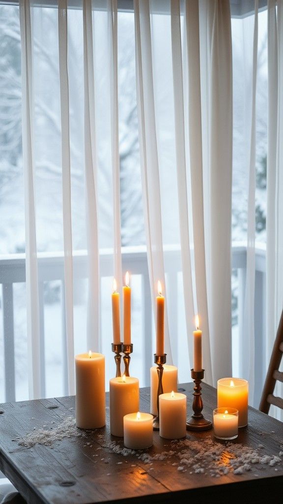 Pairing Sheer Curtains with Candlelight
