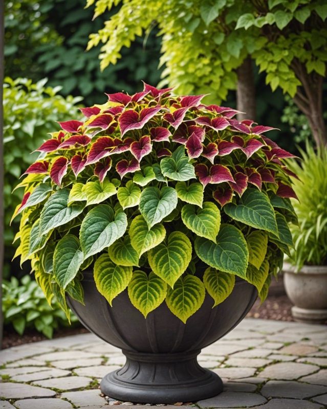 Coleus Paired With Ivy Topiary