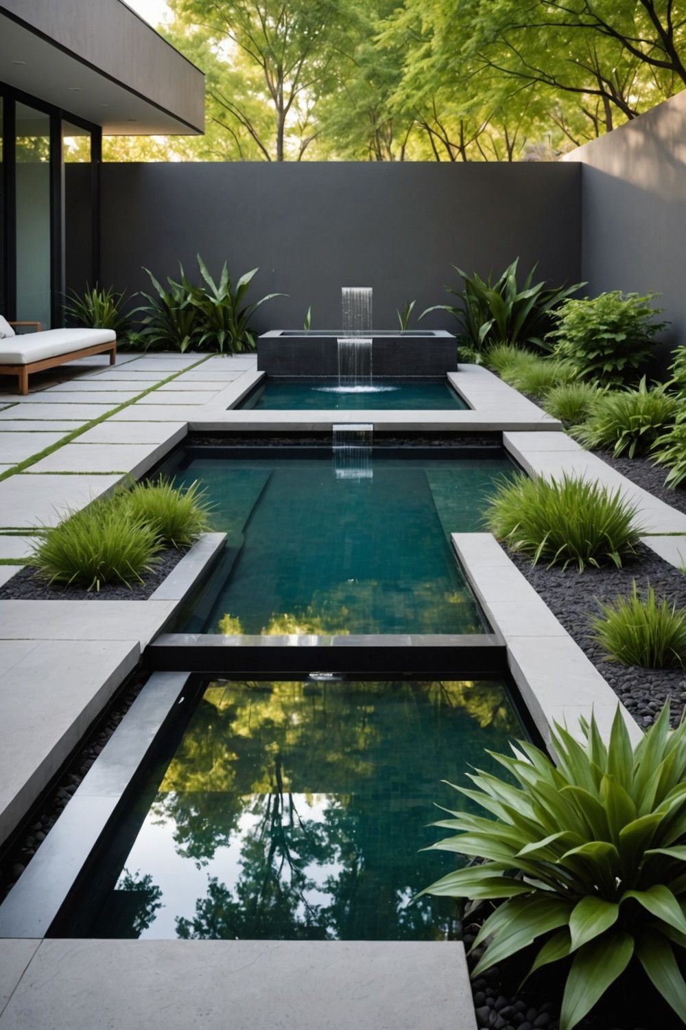 Sleek Modern Water Features