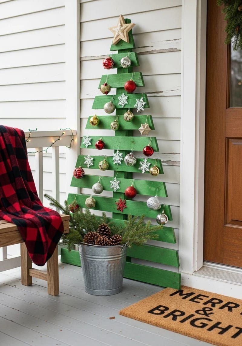 7. Pallet Wood Christmas Tree Display - photo 2