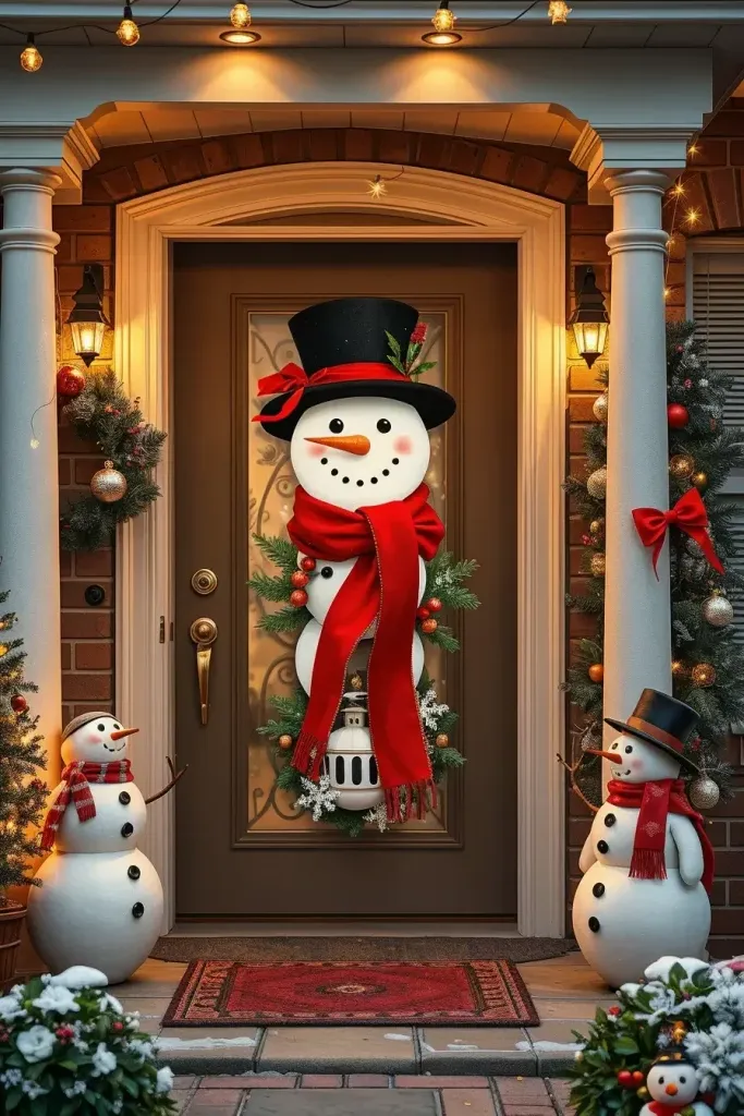 Snowman Themed Wreaths for Front Doors - photo 2