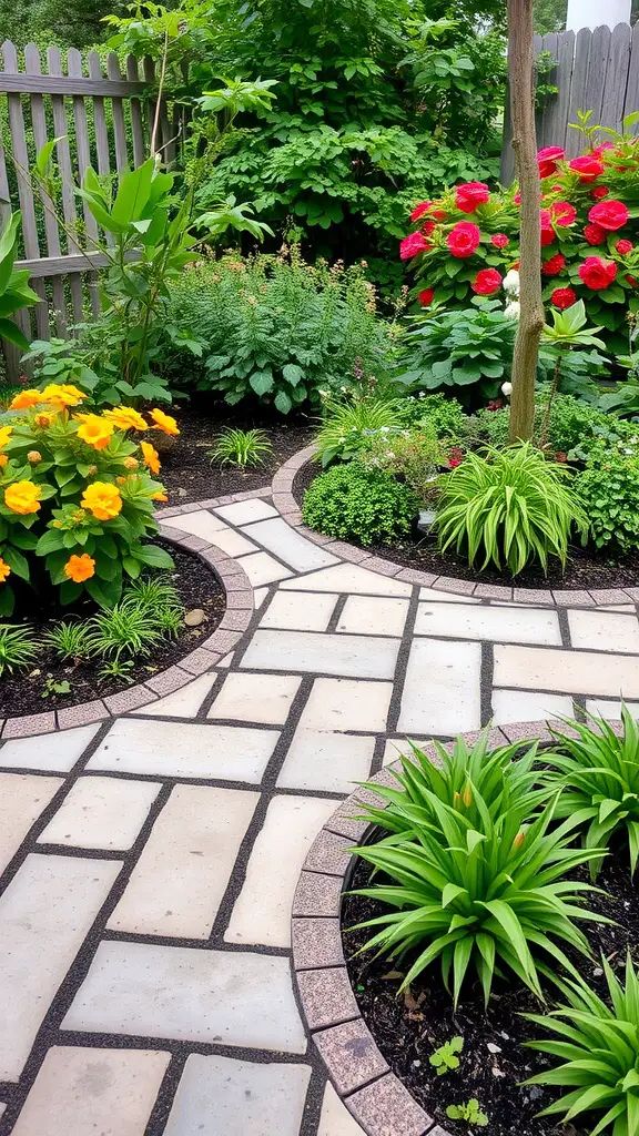 25. Elegant Paved Walkways for Garden Structure