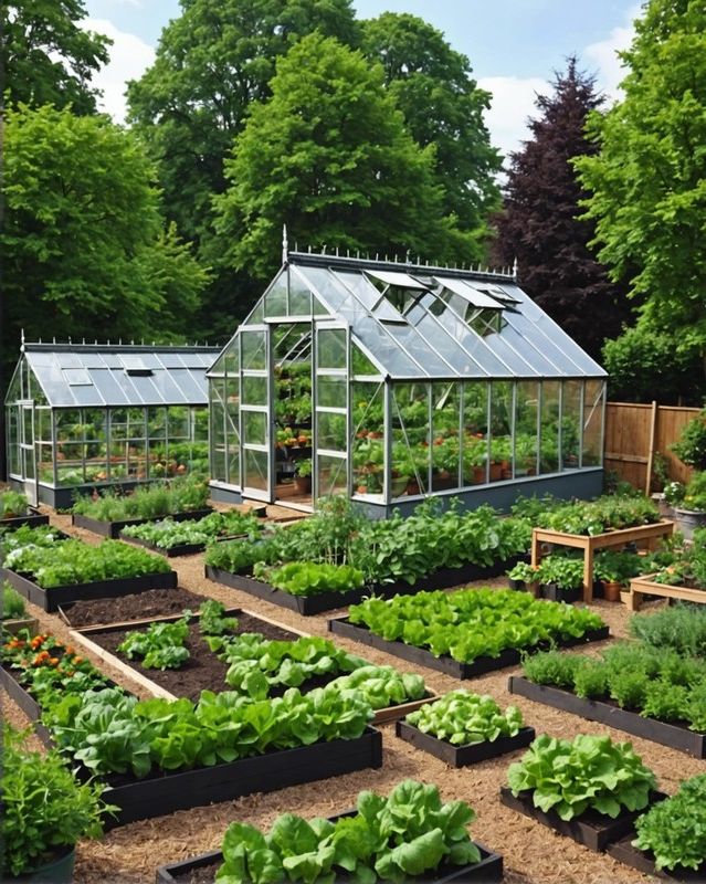 Greenhouse-Style Enclosed Garden Setup