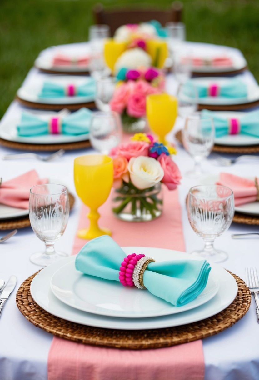 8) Pastel Napkins for a Soft Touch