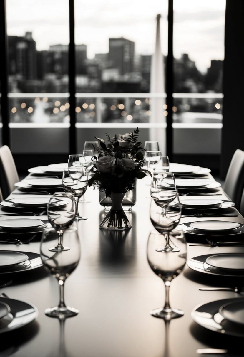 2) Simple Monochrome Table Setups