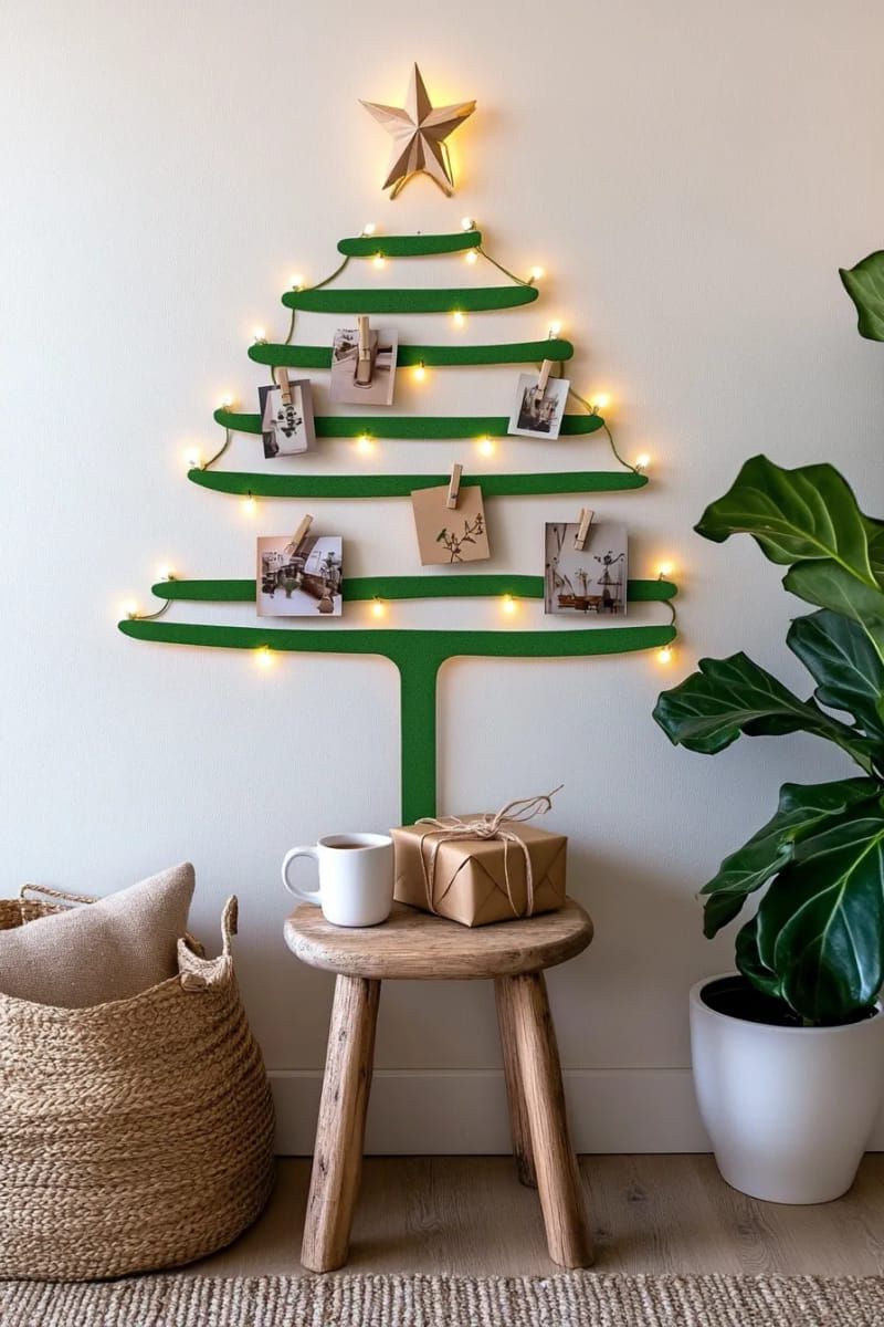 29. Glowing washi tape wall tree