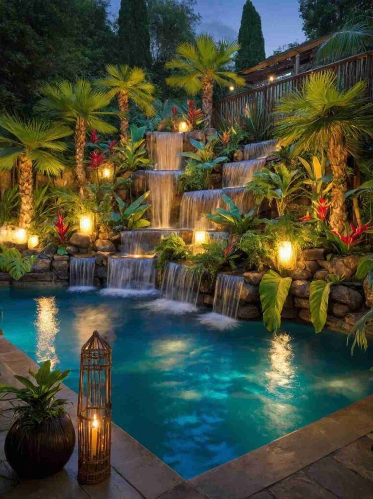2025’s Top 47 Backyard Pool Ideas: Waterfall Wonders - photo 23