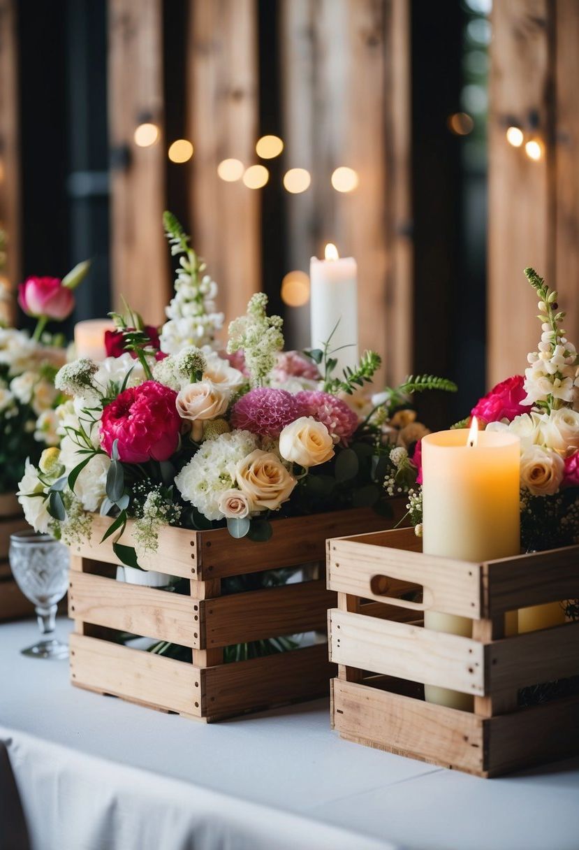 12) Repurposed Wooden Crate Decor