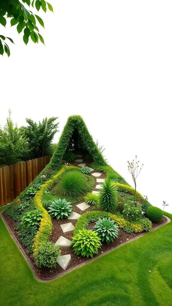 61. Creative Triangle Garden Design Ideas