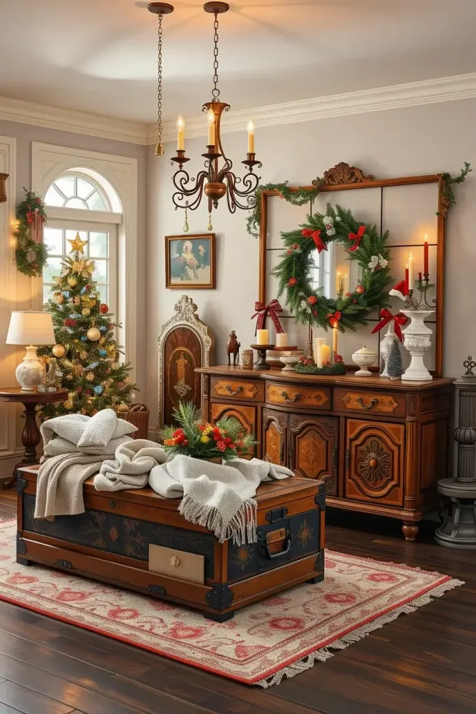 11) Giving Antique Furniture a Festive Role - photo 2