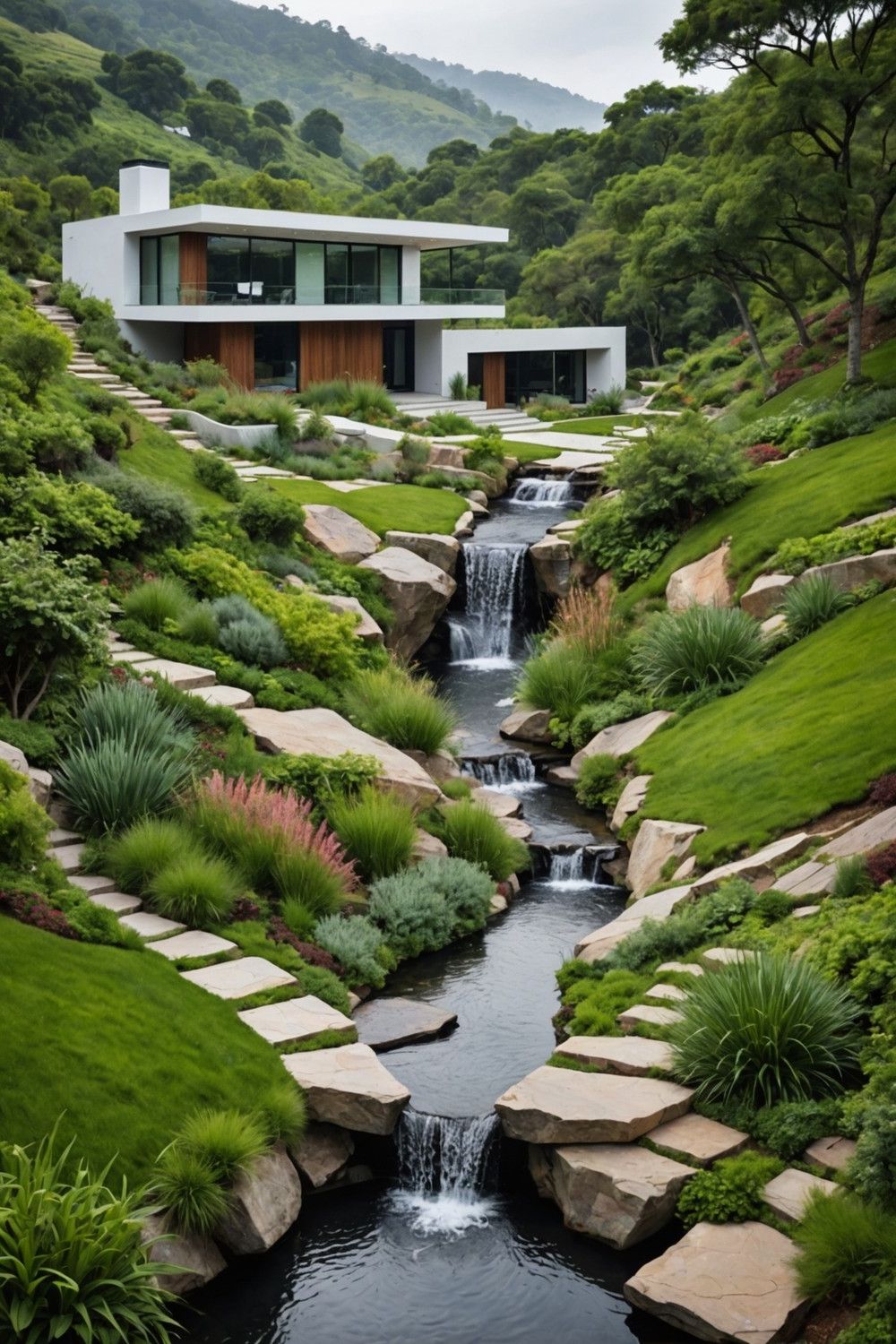 11) Rainwater Harvesting on a Sloped Lot