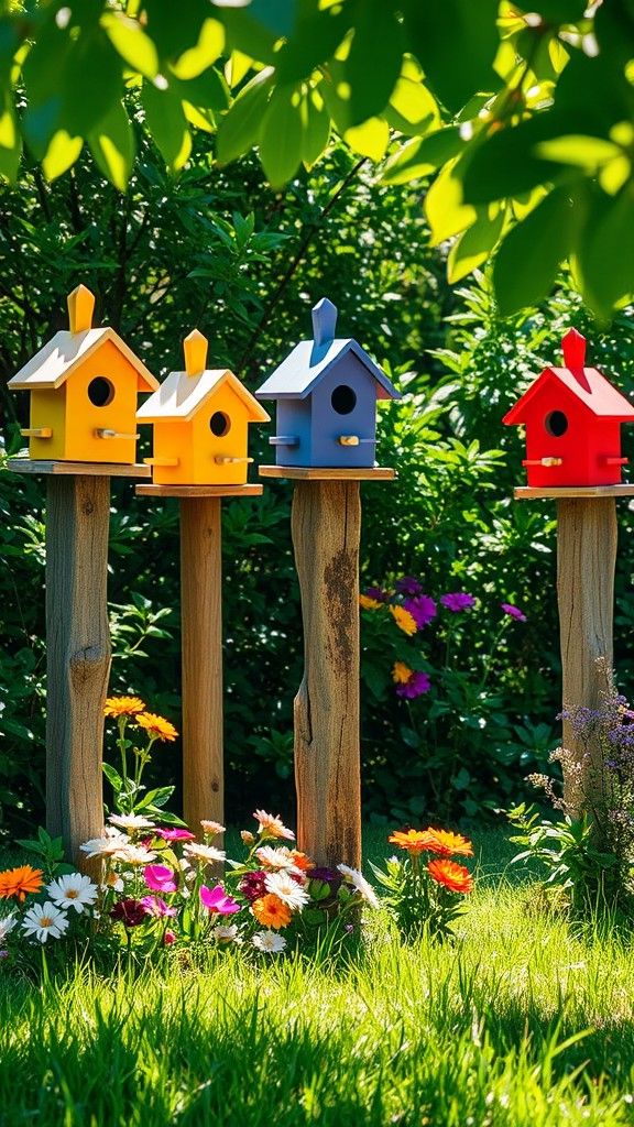 Colorful Birdhouse Ideas for the Garden