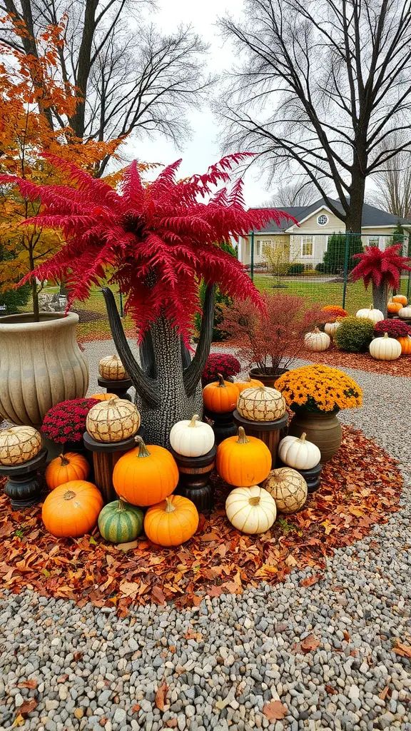 7) Seasonal Gravel Garden Displays